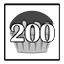 You collected 200 cupcakes for your love.