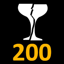 Break 200 glasses