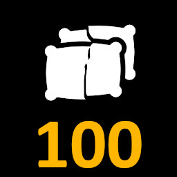 Break 100 pillows