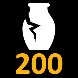 Break 200 vases