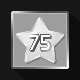 Get 75 stars (square grid)