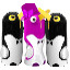 Penguin threesome