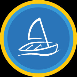 Finish race in a Dinghy