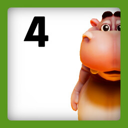 4 hippos