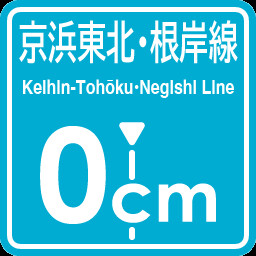 Keihin-Tohoku Negishi Line 0cm stop