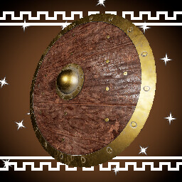 With your shield, or on it
