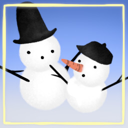 Happy snow family