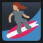 Woman Surfing - Medium Skin Tone