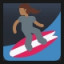 Woman Surfing - Medium-Dark Skin Tone