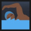Man Swimming - Dark Skin Tone