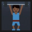 Person Lifting Weights - Dark Skin Tone