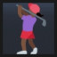 Woman Golfing - Dark Skin Tone