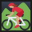 Woman Mountain Biking - Medium Skin Tone
