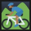 Person Mountain Biking - Medium-Dark Skin Tone