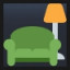 Couch and Lamp