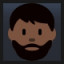 Bearded Person - Dark Skin Tone