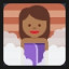 Person in Steamy Room - Medium-Dark Skin Tone