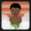 Man in Steamy Room - Dark Skin Tone