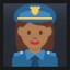 Woman Police Officer - Medium-Dark Skin Tone