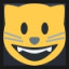 Smiling Cat Face With Open Mouth