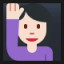 Woman Raising Hand - Light Skin Tone