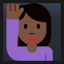 Person Raising Hand - Dark Skin Tone