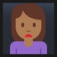 Person Frowning - Medium-Dark Skin Tone