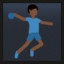 Man Playing Handball - Dark Skin Tone