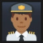 Man Pilot - Medium-Dark Skin Tone