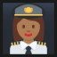 Woman Pilot - Medium-Dark Skin Tone