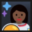 Woman Astronaut - Dark Skin Tone