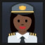 Woman Pilot - Dark Skin Tone