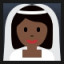 Bride With Veil - Dark Skin Tone