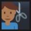 Man Getting Haircut - Medium-Dark Skin Tone