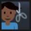 Man Getting Haircut - Dark Skin Tone