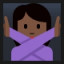 Woman Gesturing No - Dark Skin Tone