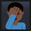 Man Facepalming - Dark Skin Tone