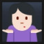 Woman Shrugging - Light Skin Tone