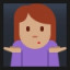 Woman Shrugging - Medium Skin Tone