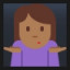 Woman Shrugging - Medium-Dark Skin Tone