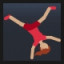 Woman Cartwheeling - Medium Skin Tone