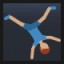 Man Cartwheeling - Medium Skin Tone