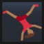 Woman Cartwheeling - Medium-Dark Skin Tone