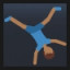 Man Cartwheeling - Medium-Dark Skin Tone