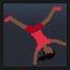 Woman Cartwheeling - Dark Skin Tone