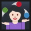 Woman Juggling - Light Skin Tone