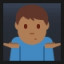 Man Shrugging - Medium-Dark Skin Tone