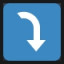 Right Arrow Curving Down