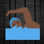 Person Swimming - Dark Skin Tone