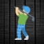 Man Golfing - Medium-Light Skin Tone